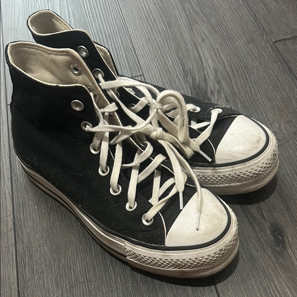 Converse Black and White High-Top Sneakers